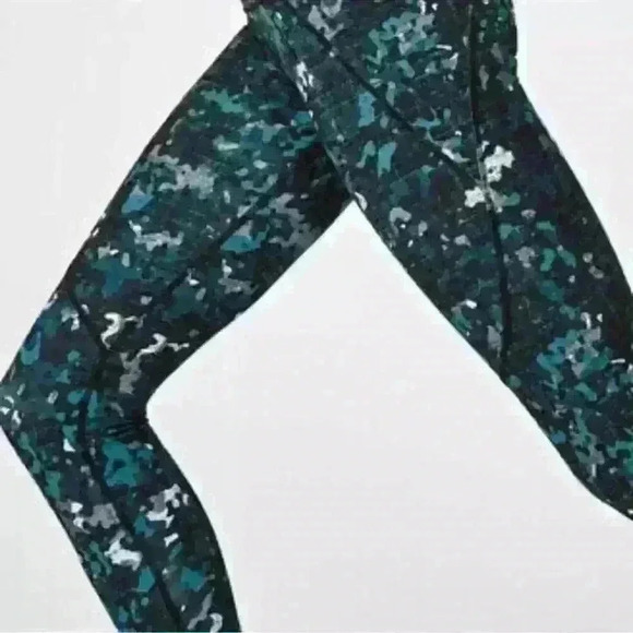 Sweaty Betty 7/8 The Power Green Deep Lake Camo Leggings Women’s Small - Picture 3 of 16